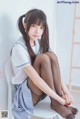 Coser @ 桜 桃 喵 Vol.068: 校服 黑丝 (49 photos)